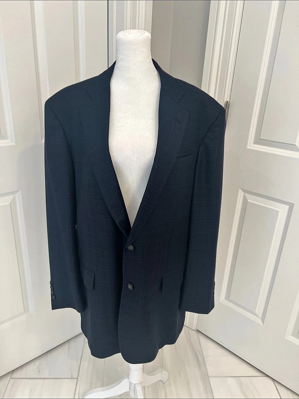 Brooks Brothers 1818 Madison Plaid Sport Coat Blue US 44L